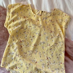 Yellow Ditsy Floral Top
